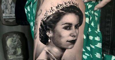 Woman gets Queen's face tattooed on her leg as a mark of respect