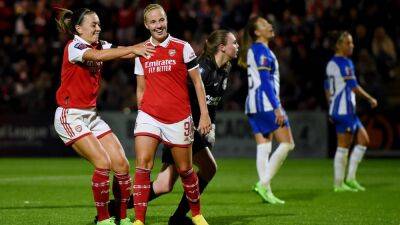 Arsenal start Women's Super League campaign in style, easily sweeping aside Brighton in a 4-0 victory