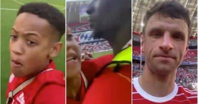 Thomas Muller: Bayern star takes phone from pitch invader who wanted to meet Sadio Mane