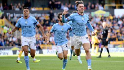 Kevin De-Bruyne - Jack Grealish - Phil Foden - Nathan Collins - Wolves 0-3 Man City: Erling Haaland brilliant again as Manchester City cruise to win at 10-man Wolverhampton Wanderers - eurosport.com - Manchester - Belgium - Norway - Ireland -  Man -  With