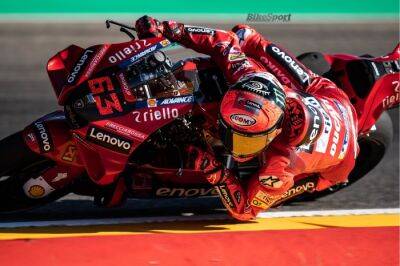 MotoGP Aragon: Bagnaia back on pole for Ducati front row