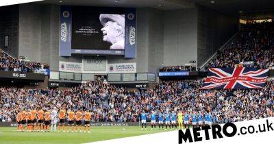 Dundee United fans interrupt Rangers’ minute’s silence with ‘Lizzie’s in a box’ chant