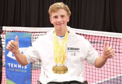 Canterbury's Ruben Harris wins wheelchair tennis triple while Kent youngsters also excel in athletics, hockey, cycling and triathlon in School Games National Finals