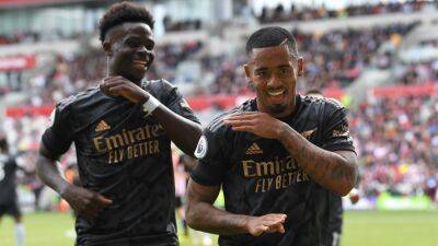 Brentford 0-3 Arsenal: Gunners go top thanks to goals from William Saliba, Gabriel Jesus and Fabio Vieira
