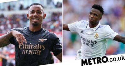 Wayne Rooney - Gabriel Jesus - William Saliba - Ethan Nwaneri - Gabriel Jesus pays tribute to Real Madrid star Vinicius Junior with goal celebration against Brentford - metro.co.uk - Manchester - Brazil