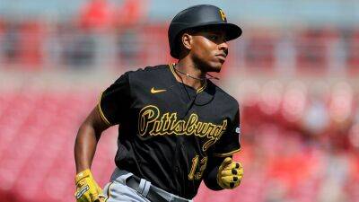 Pirates' Ke'Bryan Hayes seen eating sunflower seeds as Mets player heads for home - foxnews.com - New York - county Hayes -  Cincinnati - county Bryan