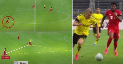 Erling Haaland was chased down by Bayern star's epic 35.3km/h sprint in 2020