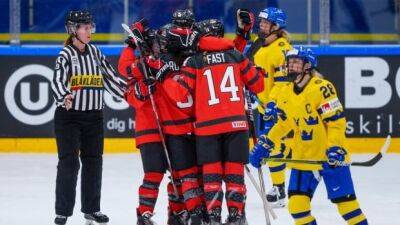 Canada blanks Sweden at women's hockey worlds to set up semifinal date with Swiss
