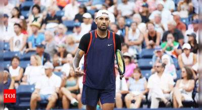 Benjamin Bonzi - US Open 2022: Nick Kyrgios fined for spitting, obscenities - timesofindia.indiatimes.com - Usa