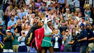 Venus Williams - Lucie Hradecka - Linda Noskova - Serena and Venus Williams knocked out of doubles' play by Czech duo at US Open - edition.cnn.com - Usa - Australia - Czech Republic - New York - county Arthur - county Ashe