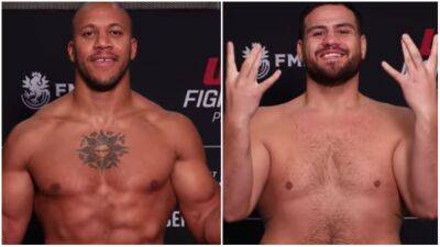 Francis Ngannou - Robert Whittaker - Marvin Vettori - UFC Paris: Tai Tuivasa weighs in almost 20 pounds heavier than Ciryl Gane - givemesport.com - France