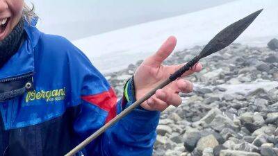 Viking weapons, Nazi ships, and hunger stones: 11 eerie discoveries in dried up rivers and glaciers - euronews.com - Spain - Italy - Norway -  Oslo -  Lima