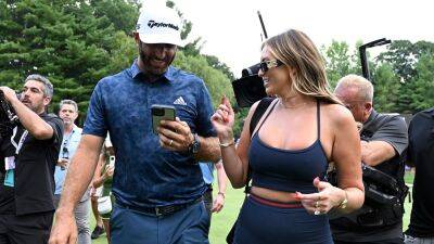 Dustin Johnson responds to awkward question about wife Paulina Gretzky