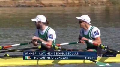 Paul O'Donovan and Fintan McCarthy power to victory, four Irish boats into World Rowing Championship semi-finals