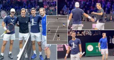 Roger Federer - Rafael Nadal - Andy Murray - Serena Williams - Novak Djokovic - Federer, Murray, Nadal, Djokovic share same court at Laver Cup in epic session - givemesport.com - London