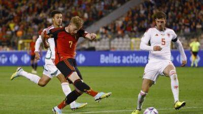 Kevin De-Bruyne - Wayne Hennessey - Rob Page - Kieffer Moore - Deadly De Bruyne leads Belgium to 2-1 home win over Wales - channelnewsasia.com - Qatar - France - Belgium - Netherlands - Poland -  Amsterdam -  Brussels