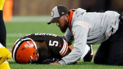 Browns' Anthony Walker Jr suffers leg injury, Steelers' Chukwuma Okorafor ripped for unnecessary extra effort