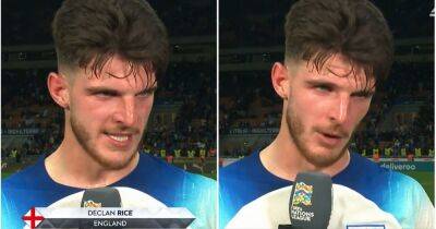 Italy 1-0 England: Declan Rice gives defiant interview after Nations League relegation