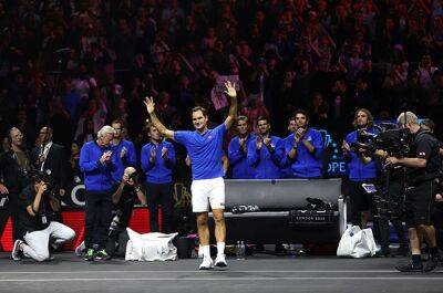 Tearful Federer bows out of tennis with Laver Cup defeat alongside Nadal