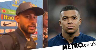 Neymar hints at rift with Kylian Mbappe with his response to question about Paris Saint-Germain teammate