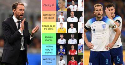 Gareth Southgate - Aaron Ramsdale - England Football - England World Cup squad: Ranking players from 'Starting XI' to 'Watching at home' - givemesport.com - Qatar - Italy - Jordan