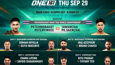 What is the UK Start Time of ONE Championship 161