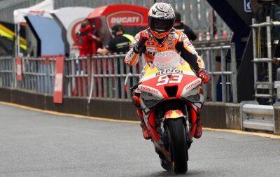 Marquez takes first pole in three years at storm-hit Japanese MotoGP