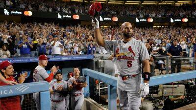 Ashley Landis - Hank Aaron - Albert Pujols - Albert Pujols on 700th home run baseball: ‘Souvenirs are for the fans’ - foxnews.com - Los Angeles -  Los Angeles - county St. Louis - county Major