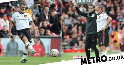 Michael Carrick - Alex Ferguson - Jaap Stam - Gareth Southgate - Roy Keane - Paul Scholes - Roy Keane booed by Liverpool fans after returning for Manchester United in legends game against at Anfield - metro.co.uk - Manchester - county Gibson