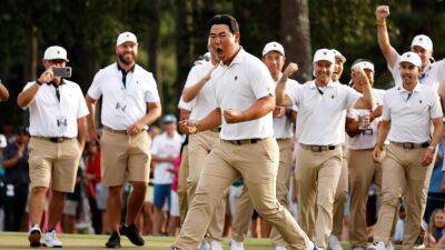 United States hold Presidents Cup lead but Tom Kim heroics keep Internationals alive at Quail Hollow