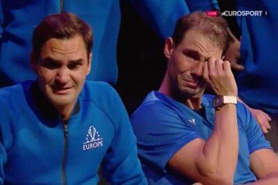 Roger Federer: Rafa Nadal cries during his emotional retirement
