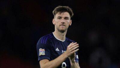 Kieran Tierney - Scotland's Tierney to miss Ukraine clash after head injury - channelnewsasia.com - Ukraine - Scotland - Ireland