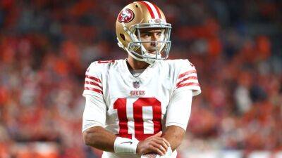 Broncos get a safety as 49ers' Jimmy Garoppolo steps out of the back of the end zone; Dan Orlovsky reacts