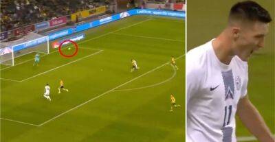 Robin Van-Persie - Benjamin Sesko - Benjamin Sesko: Former Man Utd target scores outrageous volley vs Sweden - givemesport.com - Sweden - Manchester - Austria - Slovenia