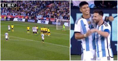 Lionel Messi: Argentina star scores insane free-kick in stunning cameo v Jamaica