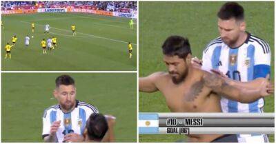 Lionel Messi: Argentina icon tried to sign pitch invader's back after goal vs Jamaica