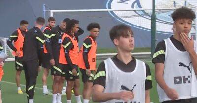 Six Man City youngsters in training but John Stones missing before Manchester United fixture