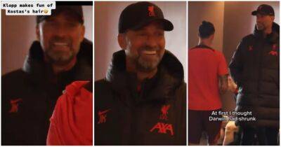 Jurgen Klopp: Liverpool boss' reaction to Kostas Tsimikas' new man bun is hilarious