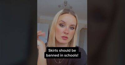 Mum divides opinion after saying skirts should be banned from schools in viral TikTok - manchestereveningnews.co.uk