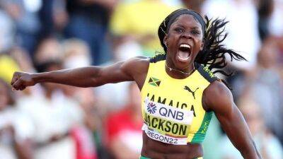 Shericka Jackson surges at line to win 100m at Brussels Diamond League (video)