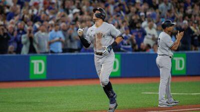 Roger Maris - Blue Jays - Tim Mayza - Yankees' Judge hits 61st home run, ties Maris' American League record in win over Blue Jays - cbc.ca - Usa - Jordan - county Centre -  Baltimore - county Rogers
