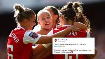 North London Derby: Beth Mead becomes first female player on Arsenal programme