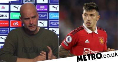Pep Guardiola hits out at criticism of Man Utd defender Lisandro Martinez