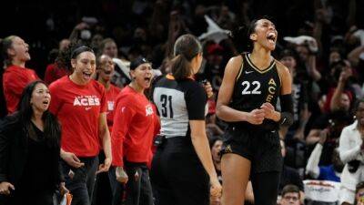 Breanna Stewart - Tina Charles - Jewell Loyd - Young ties game with buzzer-beater, Aces beat Storm in OT - tsn.ca -  Las Vegas -  Seattle - county Gray