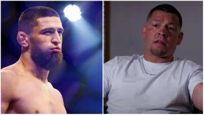 Nate Diaz - Khamzat Chimaev - UFC 279: Nate Diaz explains how Khamzat Chimaev main event came together - givemesport.com -  Las Vegas