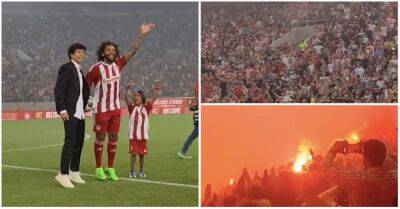 Marcelo: Real Madrid icon given incredible welcome by Olympiacos fans