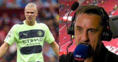 Gary Neville makes 'unfair' Erling Haaland admission at Man City with Ballon D’Or prediction