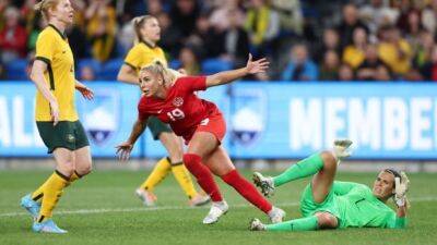Sam Kerr - Tony Gustavsson - Adriana Leon scores twice to lead Canada past Australia in women's soccer friendly - cbc.ca - Manchester - Australia - Canada - New Zealand - county Canadian
