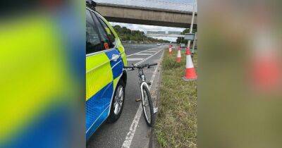 Police catch cyclist riding along M62 because 'sat nav told him to'