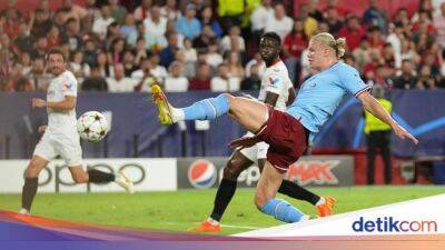 Gol Haaland Bawa Man City Ungguli Sevilla di Babak I
